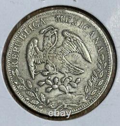 Mexico 1891 Mo AM 8 Reales AC- ORIGINAL SURFACES