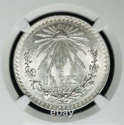Mexico 1922 Peso NGC MS63 Blast White, Frosty Luster720 FineK5