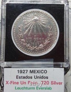 Mexico 1927 Silver Peso KEY DATE Low Mintage XF/AU Details Come Take A Look