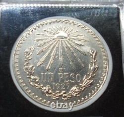 Mexico 1927 Silver Peso KEY DATE Low Mintage XF/AU Details Come Take A Look
