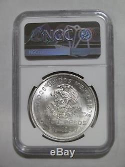 Mexico 1950 Cinco 5 Pesos Railroad Silver Ngc Gem Ms65 World Coin Collection Lot