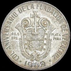 Mexico 1969? Pure Silver Medal? 450 Anniversary Of Veracruz? Ngc Ms-66? Rare