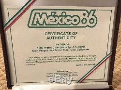 Mexico 1986 World Cup Silver Proof Coin Collection