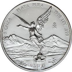 Mexico 1998 Nice uncirculated Libertad Silver Coin 1 oz Onza Plata Pura Ley. 999