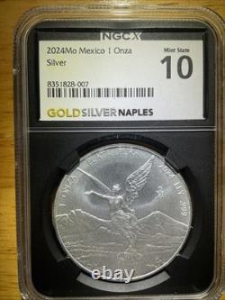 Mexico 2024 Libertad MS10- Coleccion Banco de Mexico. 999 Silver