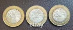 Mexico 20 pesos 1993 UNC. Nice trio of silver coins