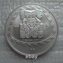 Mexico 5 Pesos 1998 Silver UNC 1OZ Coin Toltec Series Quetzalcoatl Sculpture