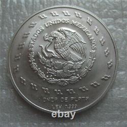 Mexico 5 Pesos 1998 Silver UNC 1OZ Coin Toltec Series Quetzalcoatl Sculpture