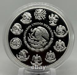Mexico 5 Pesos Proof Chichen Itza Casa De Las Monjas BU In Capsule