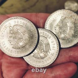 Mexico 5 Pesos Silver Cuauhtemoc Coins 1947 & 1948.900 Fine 30g