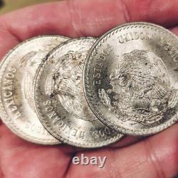 Mexico 5 Pesos Silver Cuauhtemoc Coins 1947 & 1948.900 Fine 30g