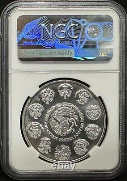 Mexico 5 pesos Conservation Wildlife Crocodile Fauna MS67 NGC Silver coin 2000
