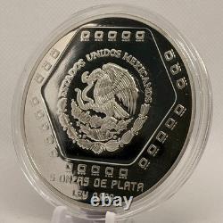 Mexico 5oz Silver PROOF 1994 Piramide Del Castillo Rare