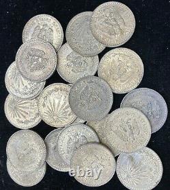 Mexico. 720 Silver Peso Lot 20 Coins Assorted dates Decent Circulated grades