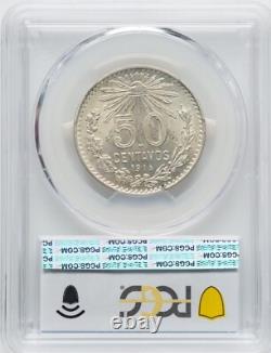 Mexico Estados Unidos 1914 50 Centavos Coin, Pcgs Certified Uncirculated Ms65