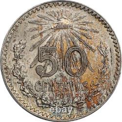 Mexico Estados Unidos 1919 50 Centavos Coin Certified Uncirculated Pcgs Ms-63