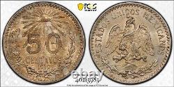 Mexico Estados Unidos 1919 50 Centavos Coin Certified Uncirculated Pcgs Ms-63