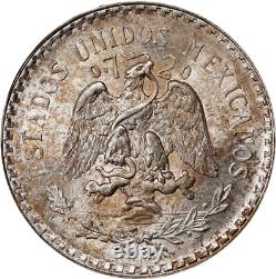 Mexico Estados Unidos 1923 1 Peso Silver Coin, Pcgs Certified Uncirculated Ms63