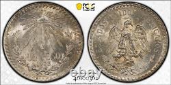 Mexico Estados Unidos 1923 1 Peso Silver Coin, Pcgs Certified Uncirculated Ms63