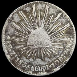 Mexico First Republic 8 Reales 1835 Zs OM Zacatecas Mint Fine