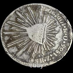 Mexico First Republic 8 Reales 1835 Zs OM Zacatecas Mint Fine