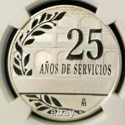Mexico Mint Silver Public Education 25 Years Of Service Ngc Pf 64 Ultra Cameo