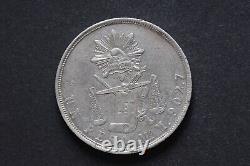 Mexico Republic 1872 Mo M UN PESO Silver Coin (Wt 26.87 g) C93