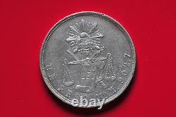 Mexico Republic 1872 Mo M UN PESO Silver Coin (Wt 26.87 g) C93