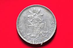 Mexico Republic 1872 Mo M UN PESO Silver Coin (Wt 26.87 g) C93