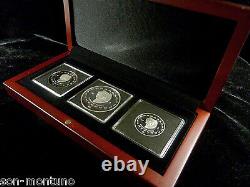 Mexico SILVER SKULL 3 Coin PROOF Set DISCO DE LA MUERTE Palau Memento Killer