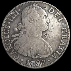 Mexico Spanish Colonial 8 Reales Carol Carolus IIII 1797 Mo FM Mexico City Mint