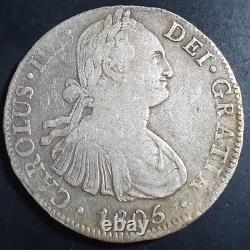 Mexico Spanish Colonial 8 Reales Carol Carolus IIII 1805 Mo TH Mexico City Mint