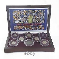 Middle Ages 8 Silver Coin Box Collection Noteworthy Historical Era w COA