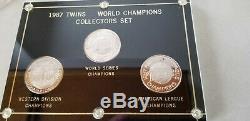 Minnesota Twins 1987 World Champions 3 Coin Set. 999 Silver Mint In Case