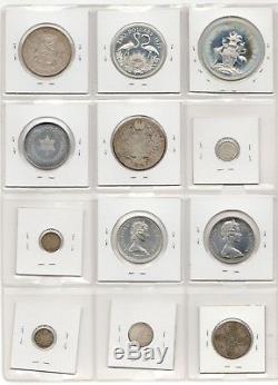Miscellaneous World Silver Page / Lot of 12 Coins, Bahamas, Canada 3441.12