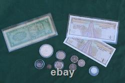 Miscellaneous lot of Guatemalan banknotes & silver coins incl. One 1896 Un Peso