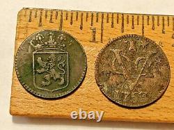 Mixed 10 Lot Netherlands Holland Coins 1788 1823 1745 Some Silver & More