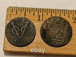 Mixed 10 Lot Netherlands Holland Coins 1788 1823 1745 Some Silver & More