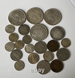 Mixed Denomination Silver Foreign Coin Lot! Silver Coins