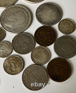 Mixed Denomination Silver Foreign Coin Lot! Silver Coins