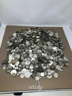 Mixed Foreign Silver Coins Lot 1 lb