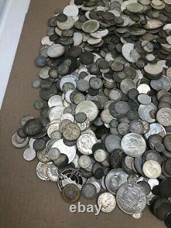 Mixed Foreign Silver Coins Lot 1 lb