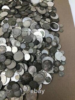 Mixed Foreign Silver Coins Lot 1 lb