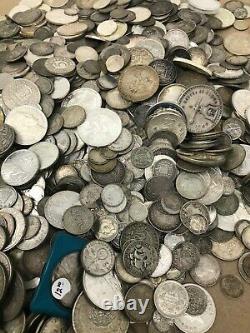 Mixed Foreign Silver Coins Lot 1 lb