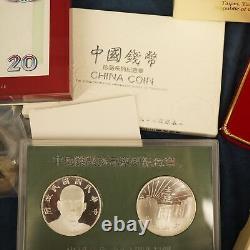Mixed Lot of China and World Coins Copper Nickel Brass and Silver- Free Ship USA