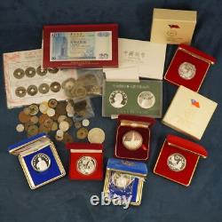 Mixed Lot of China and World Coins Copper Nickel Brass and Silver- Free Ship USA