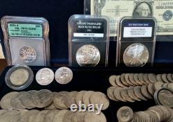 Mixed US Coin Silver Some Graded Currency World Currency Some Jewelry Exquisite