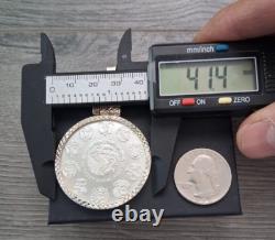 Moneda de 1 onza y bizel de plata 925 plata real autentica y marcada Mexicana