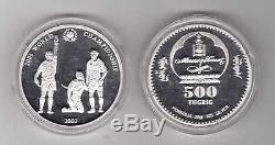 Mongolia -silver Proof 500 Tugrik Coin 2003 Year Germany Football World Cup 2006