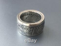 Morgan Dollar Silver Coin Ring Size 10 US Silver. 900. Worldwide free shipping